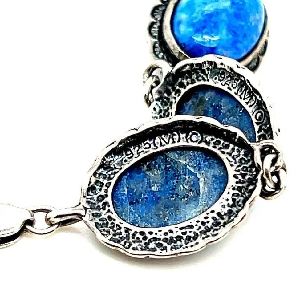 Sterling Silver‎ 925 Blue Stones Bracelet
